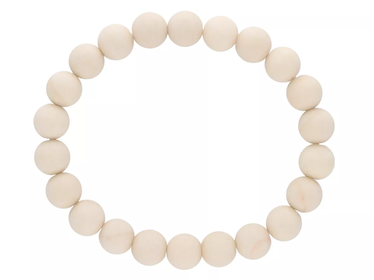 R3A95 BRANSOLETKA KAMIEŃ RZECZNY MATOWY KULE 8,5 mm