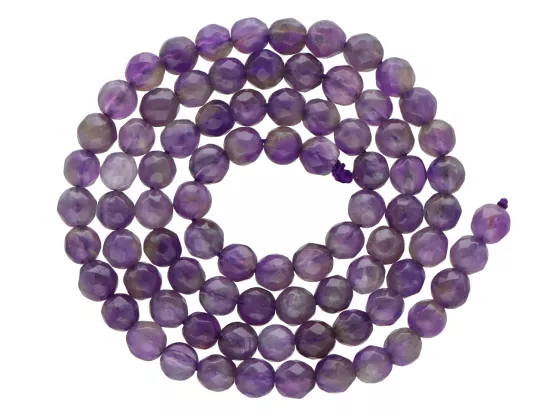 K7A44 AMETYST KULE FASETOWANE 4,5 mm - 1 SZNUR