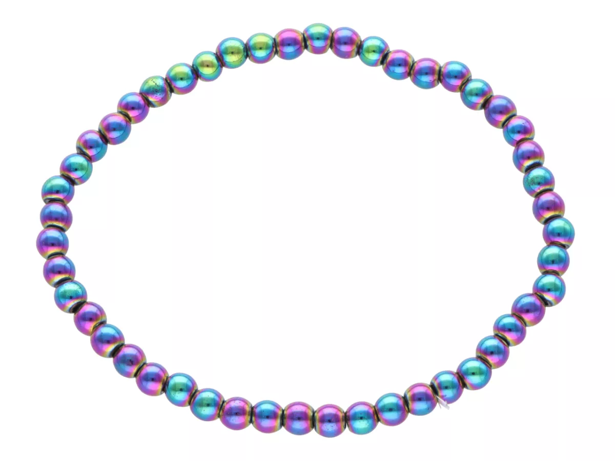 R2F75 BRANSOLETKA HEMATYT KULE 4 mm