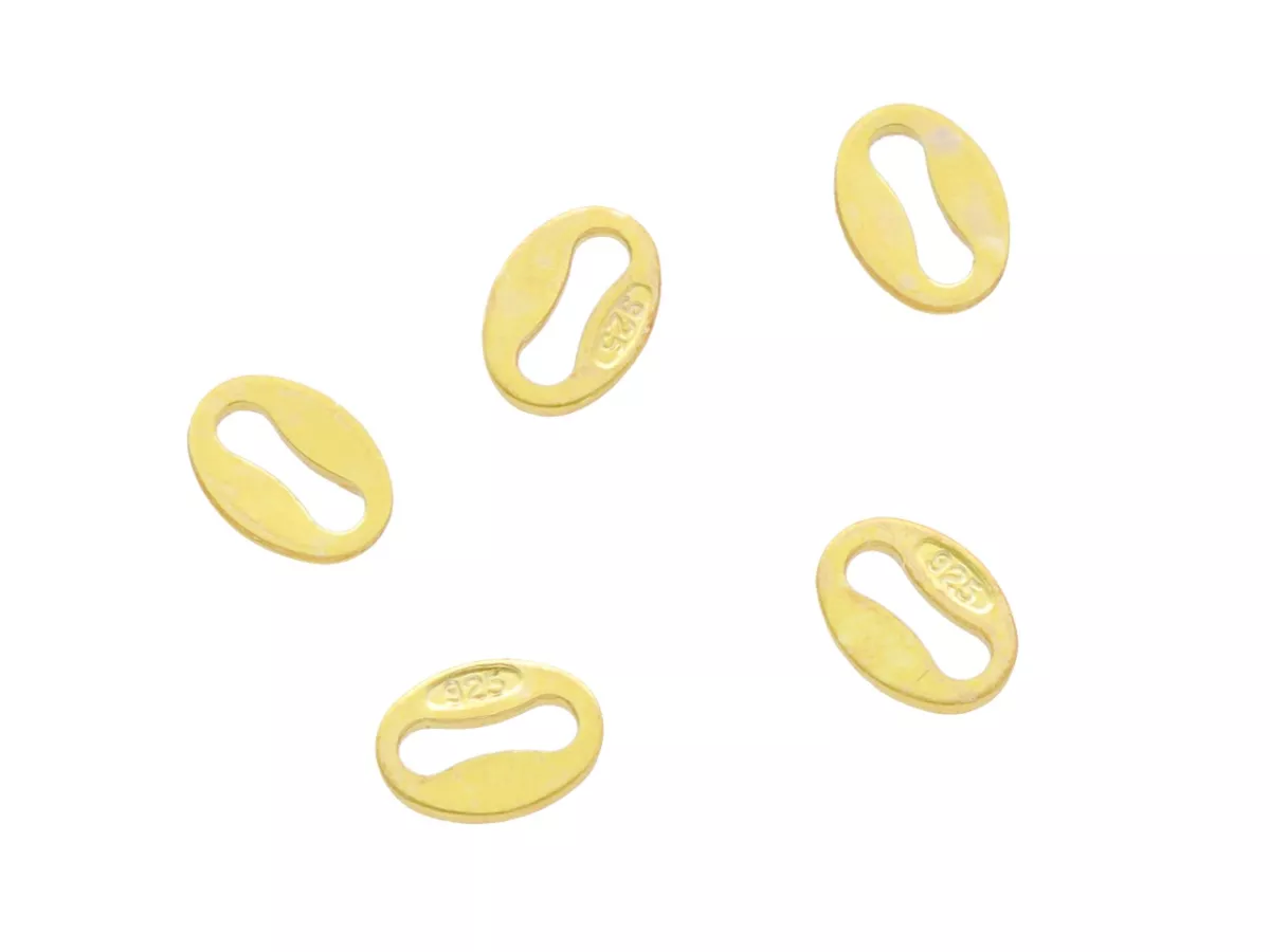 P3K27 BLASZKA CECHOWNICZA SREBRO 925 POZŁACANE - 5 SZTUK