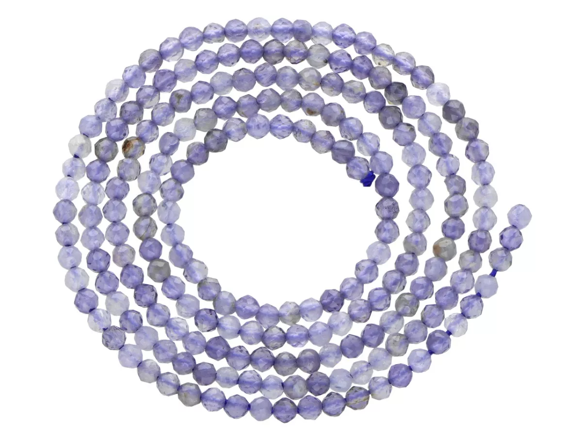 K6W88 IOLITE KULE FASETOWANE 2,5 mm - 1 SZNUR