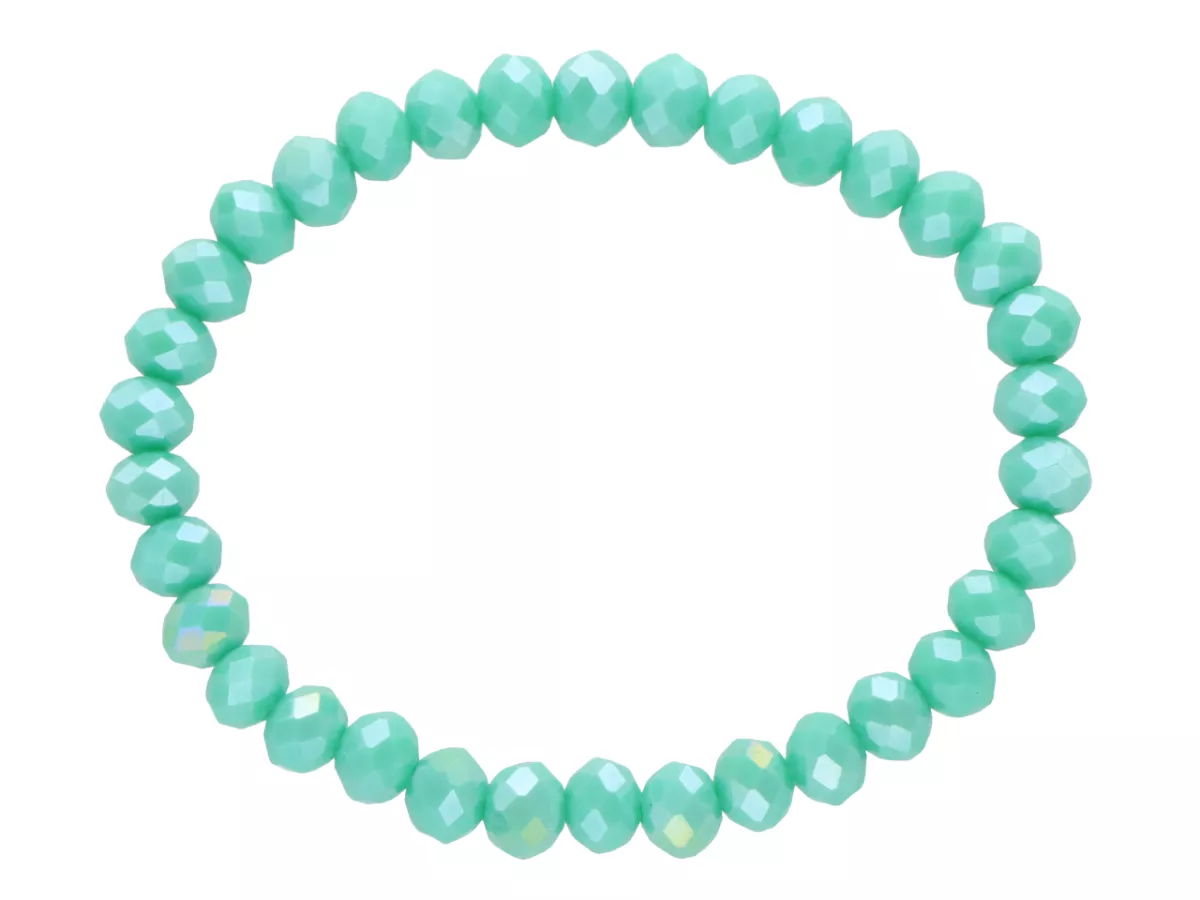 R4D00 BRANSOLETKA KRYSZTAŁKI 6 mm NA GUMCE