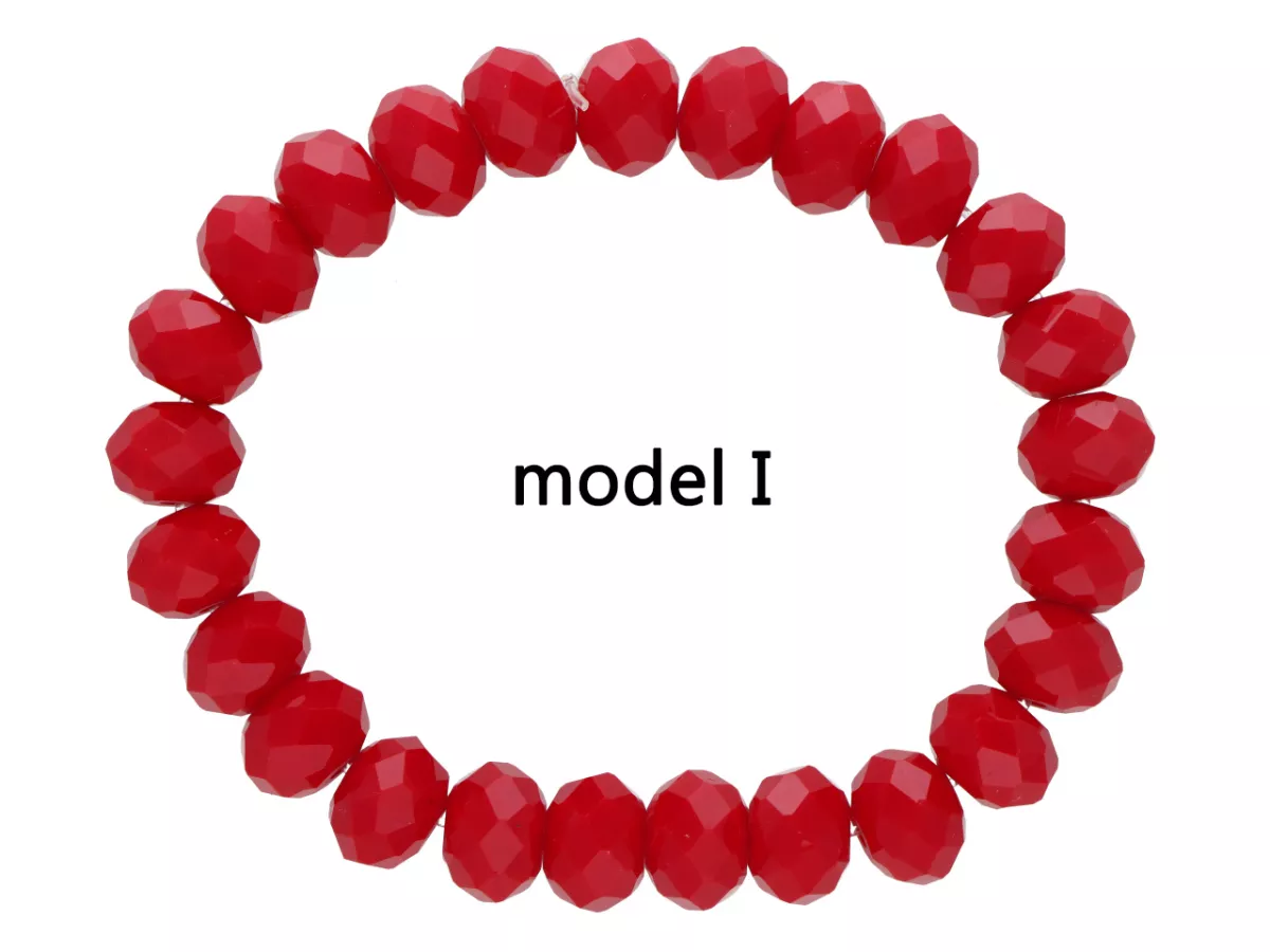 R2G41 BRANSOLETKA KRYSZTAŁKI 10 mm NA GUMCE