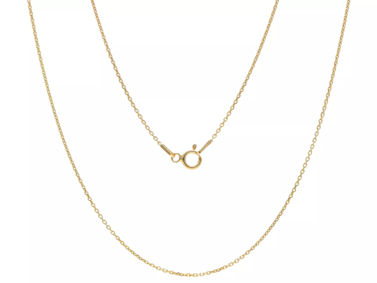 P3J73 ŁAŃCUSZEK ANKIER 55 cm SREBRO 925 POZŁACANE