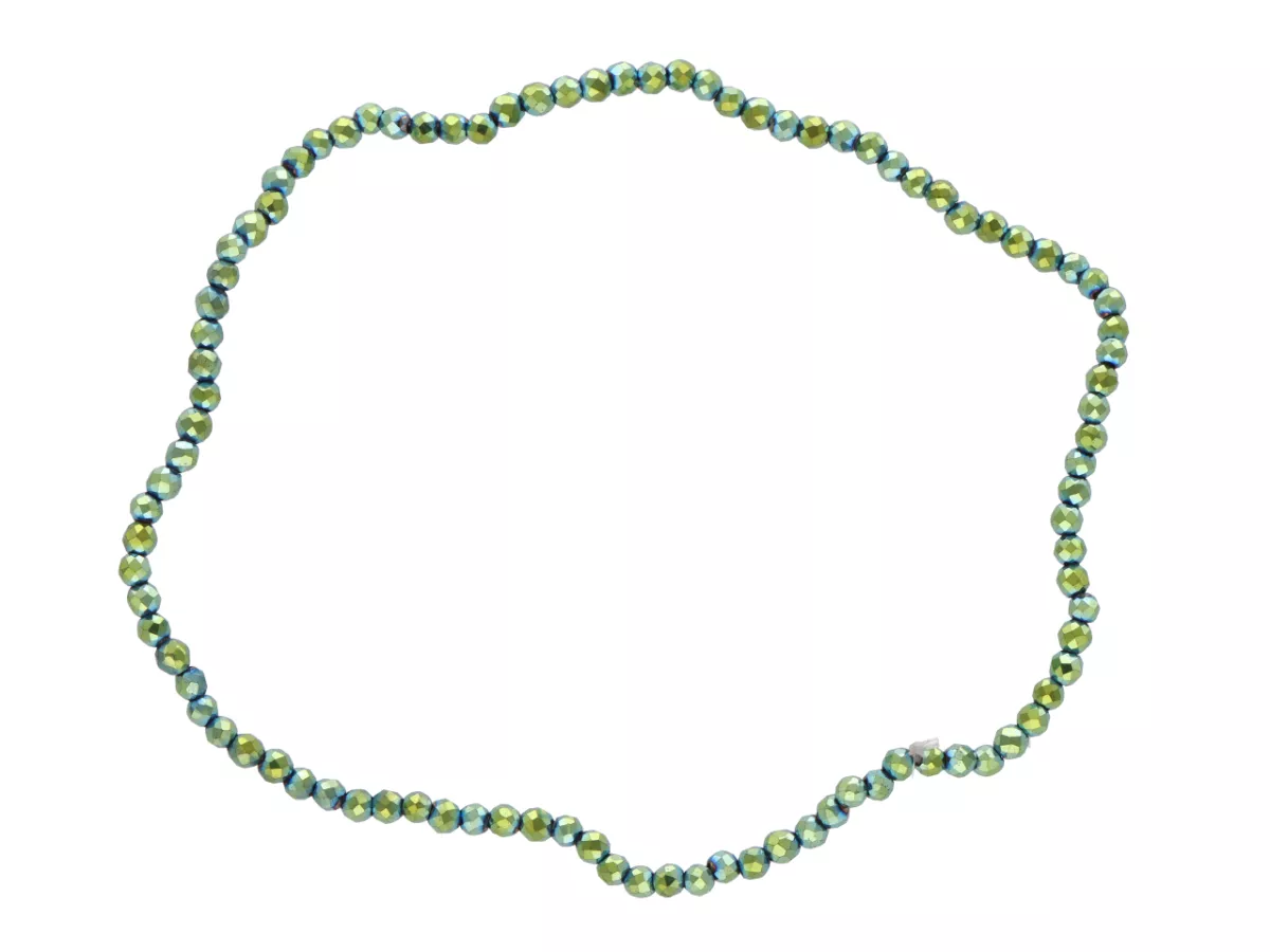 R3T70 BRANSOLETKA HEMATYT KULE FASETOWANE 2 mm