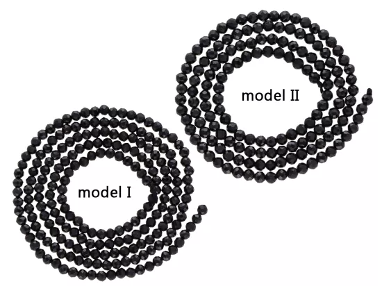 K7I77 TURMALIN CZARNY KULE FASETOWANE 2 mm - 1 SZNUR