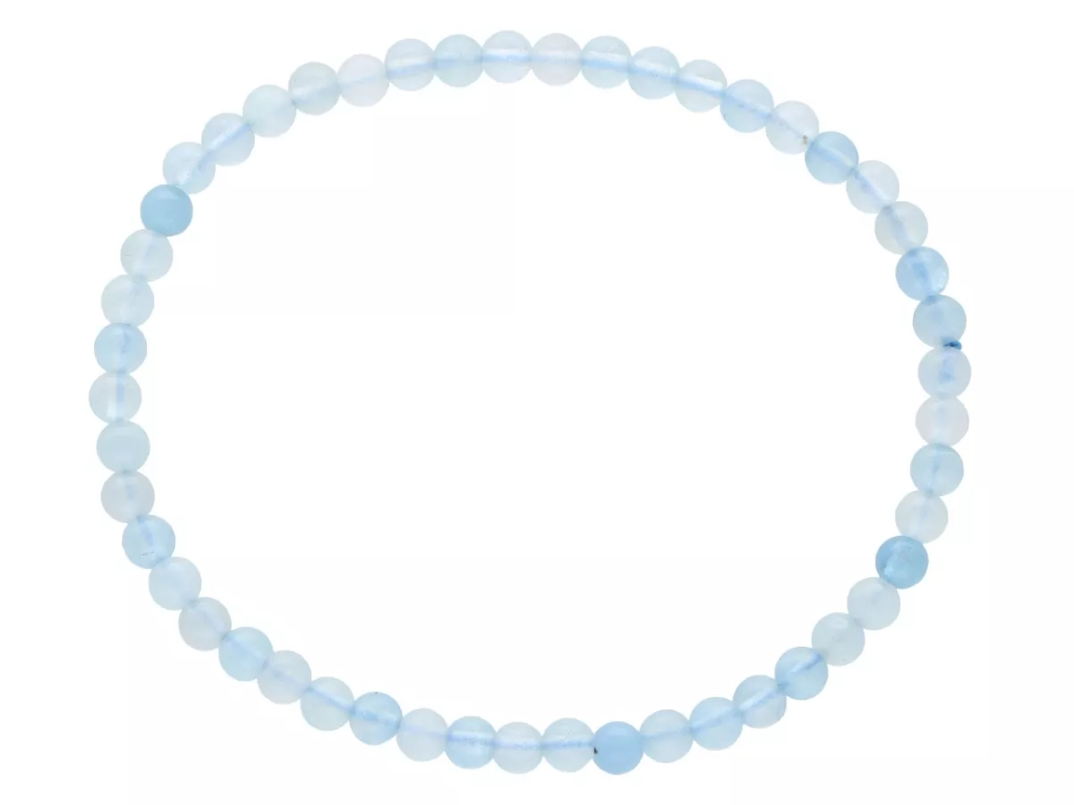 R5A70 BRANSOLETKA AKWAMARYN KULE 4 mm