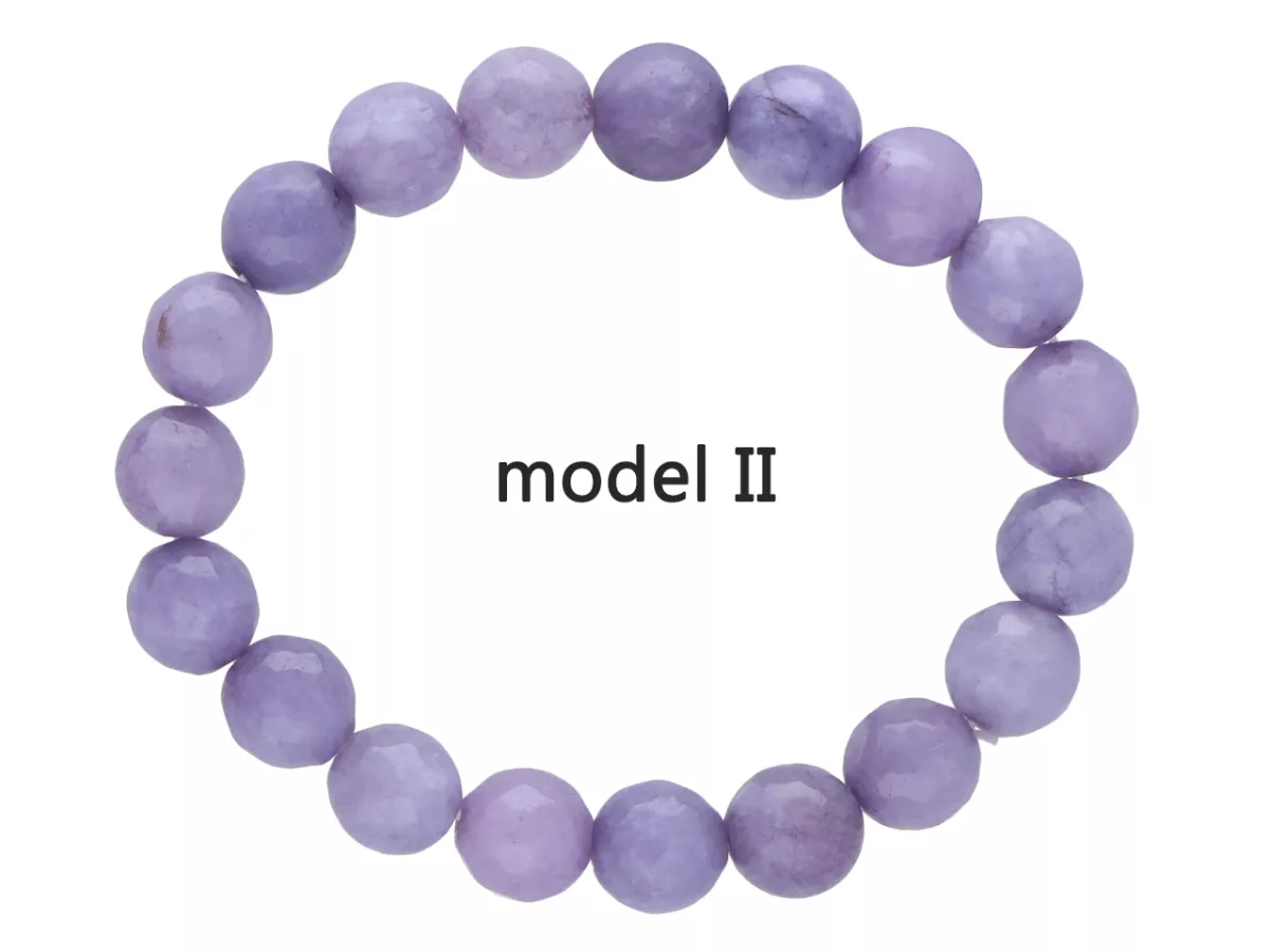 R2I60 BRANSOLETKA ANHYDRYT KULE FASETOWANE 10 mm