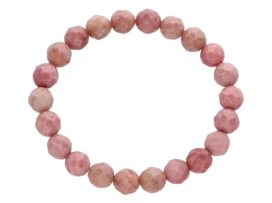 R4J01 BRANSOLETKA RODONIT KULE FASETOWANE 8,5 mm