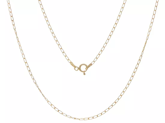 P3J61 ŁAŃCUSZEK ANKIER CHB 50 cm SREBRO 925 POZŁACANE