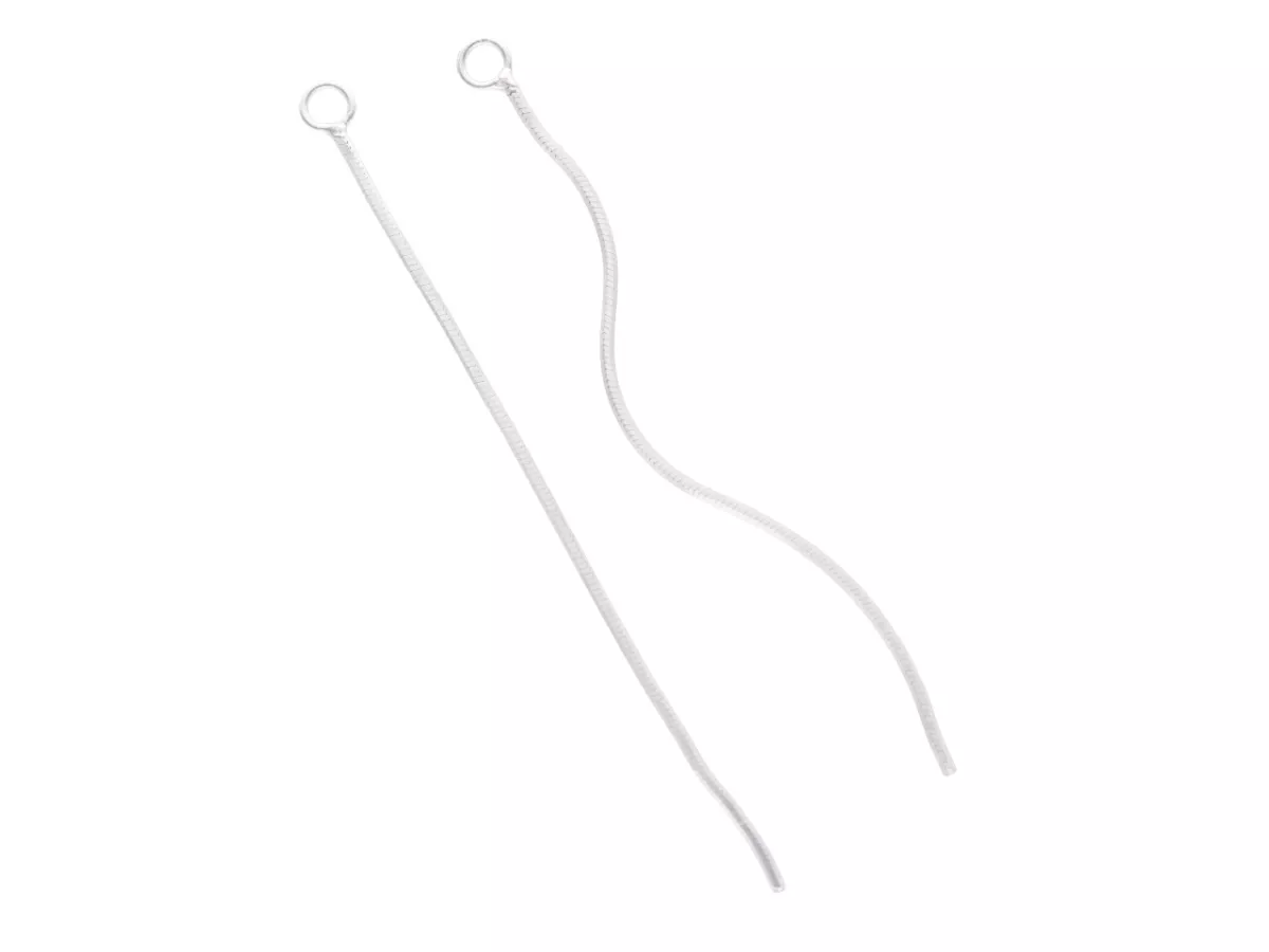 P3A19 BAZA KOLCZYKA ŻMIJKA 55 mm SREBRO 925 - 2 SZTUKI