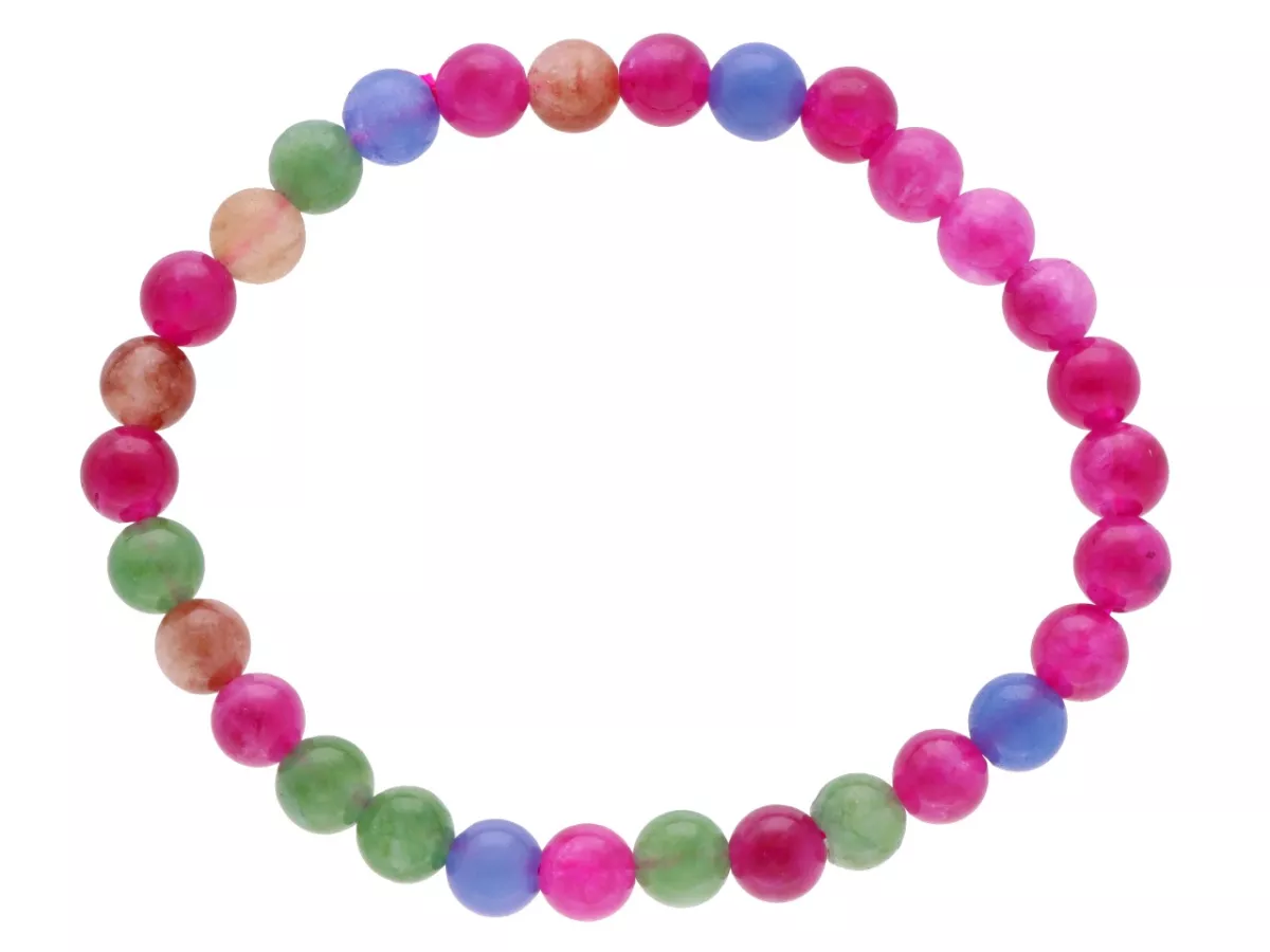 R4E54 BRANSOLETKA JADEIT TURMALINOWY KULE 6,5 mm