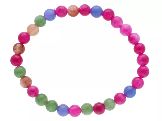 R4E54 BRANSOLETKA JADEIT TURMALINOWY KULE 6,5 mm