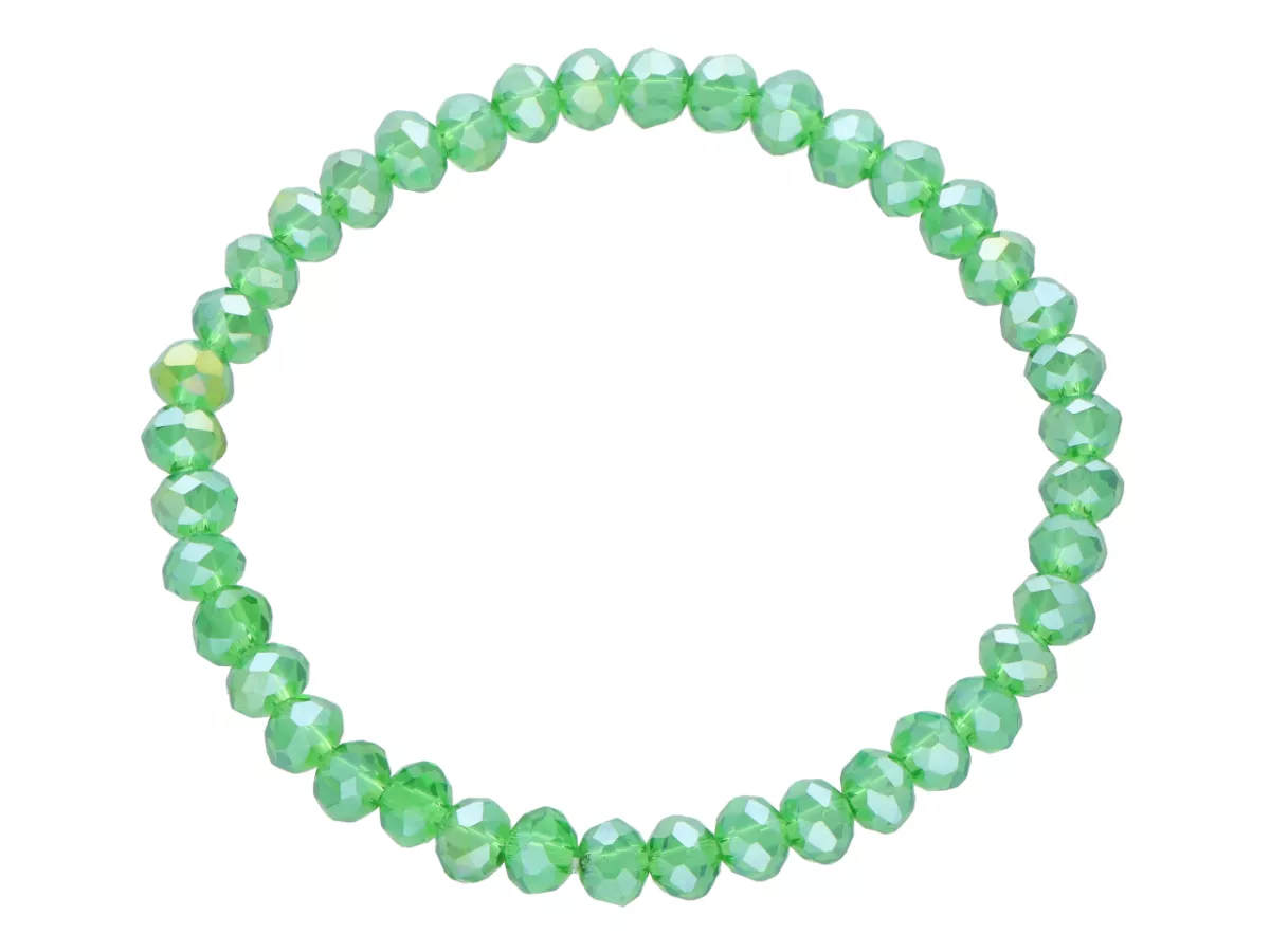 R4F95 BRANSOLETKA KRYSZTAŁKI 6 mm NA GUMCE