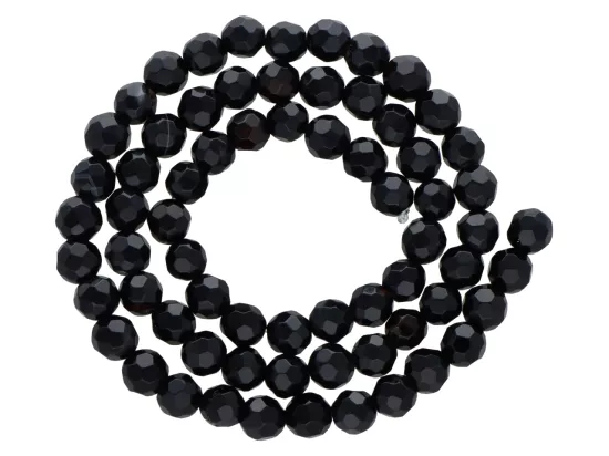 K7O13 ONYKS KULE FASETOWANE 6 mm - 1 SZNUR