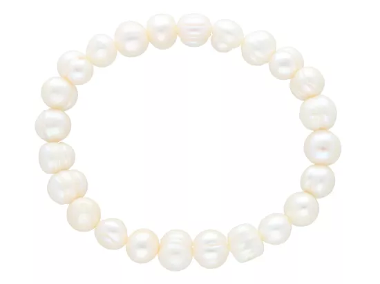 R4B51 BRANSOLETKA PERŁY NATURALNE NA GUMCE
