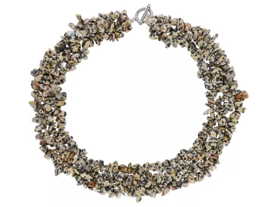 N3O65 NASZYJNIK JASPIS DALMATYŃSKI