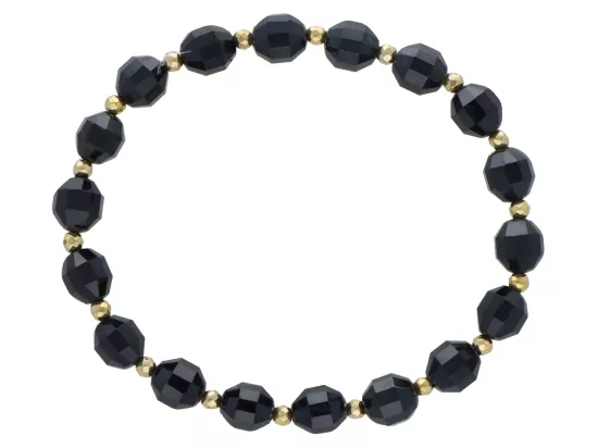 R5A63 BRANSOLETKA AGAT CZARNY I HEMATYT