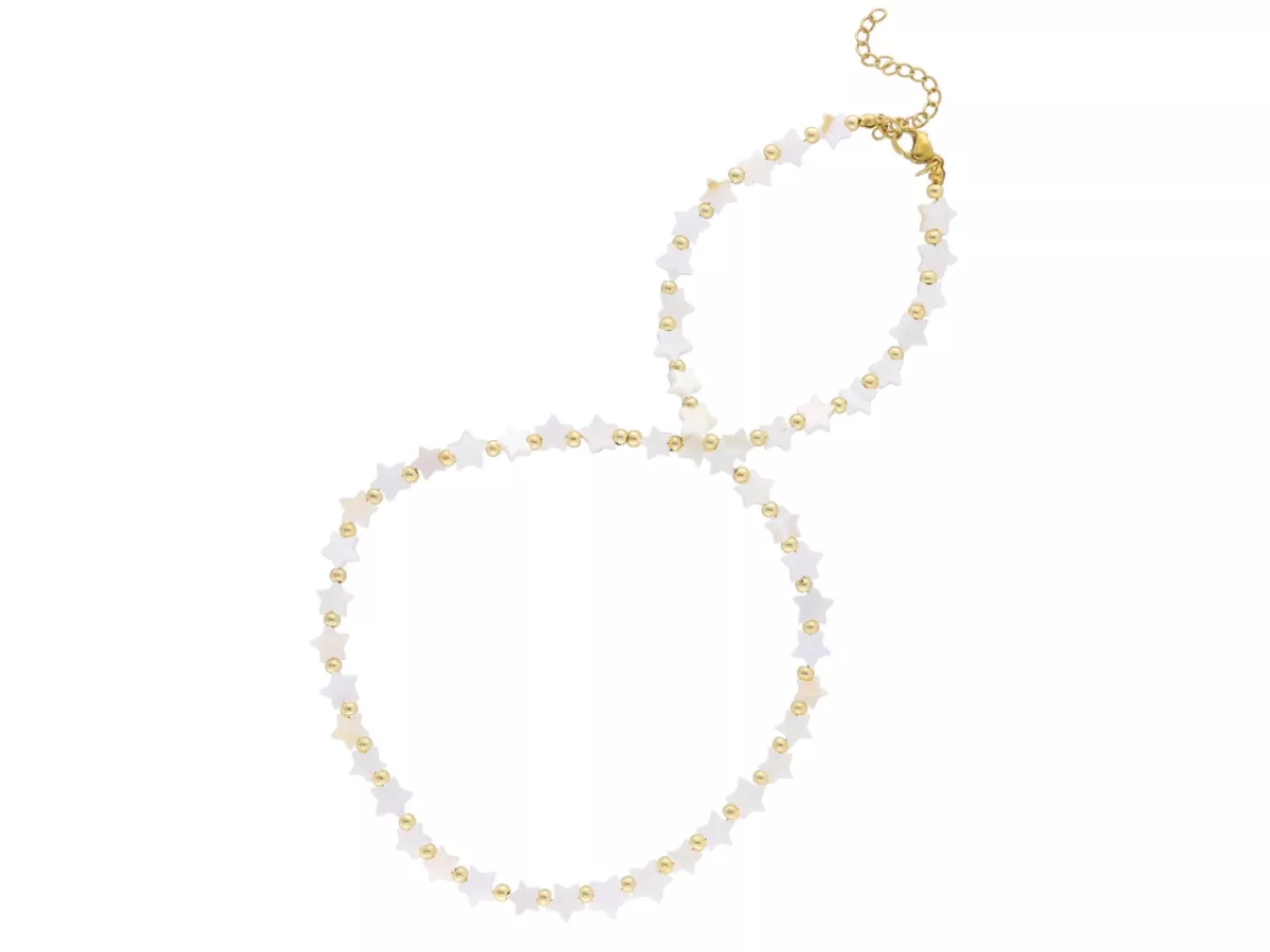 N3M54 NASZYJNIK MASA PERŁOWA I STAL CHIRURGICZNA