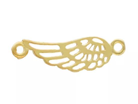 P3J01 ELEMENT OZDOBNY SKRZYDŁO SREBRO 925 POZŁACANE - 1 SZTUKA