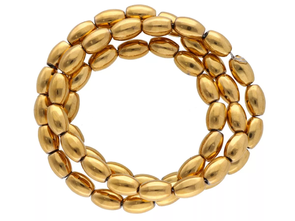 K7O93 HEMATYT MIODOWY ŁEZKI 4/8 mm - 1 SZNUR