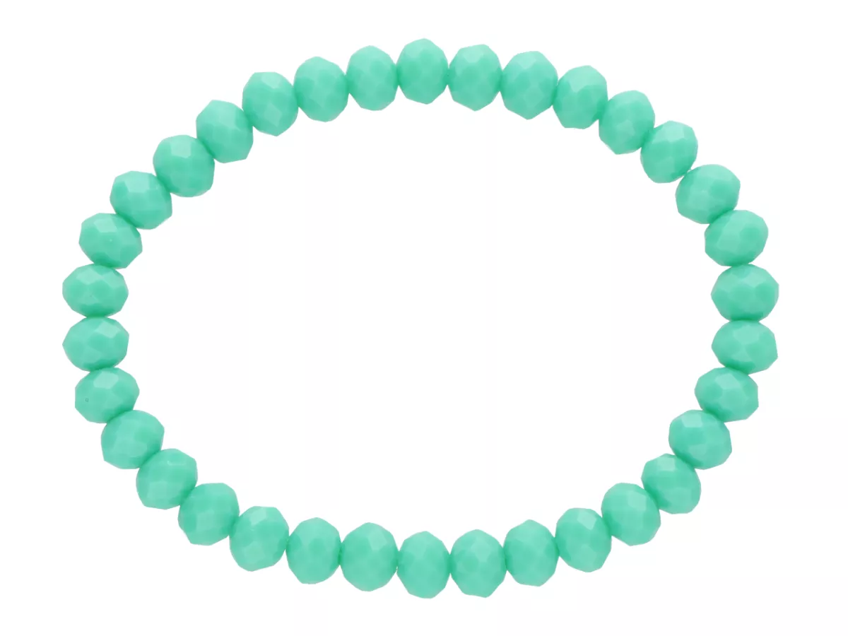 R4C99 BRANSOLETKA KRYSZTAŁKI 6 mm NA GUMCE