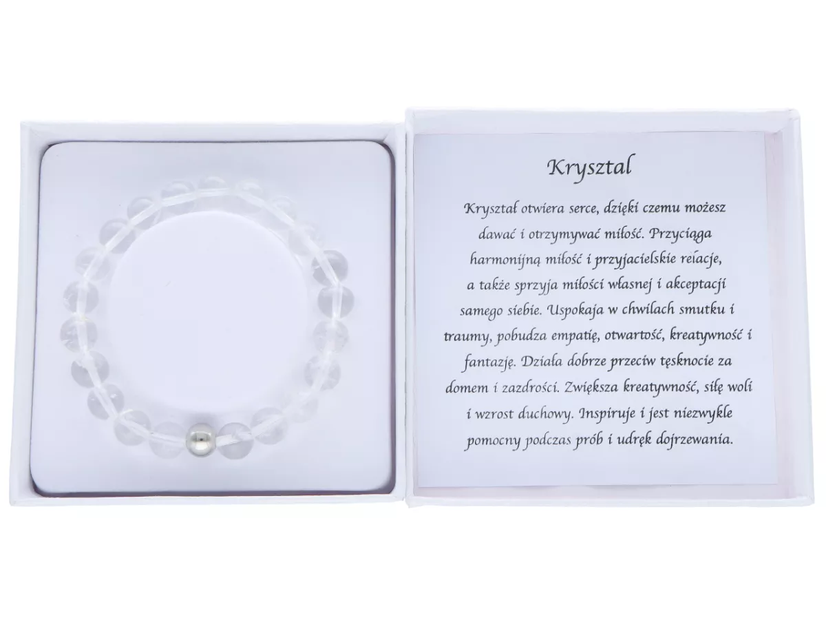 R3O43 BRANSOLETKA KRYSZTAŁ KULE 8,5 mm W PUDEŁKU