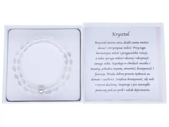 R3O43 BRANSOLETKA KRYSZTAŁ KULE 8,5 mm W PUDEŁKU