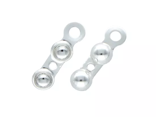 P3J04 ŁAPACZKI DZIEWCZYNKI 3 mm SREBRO 925 - 2 SZTUKI