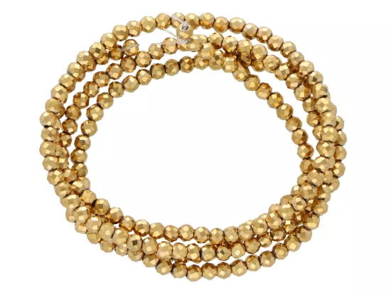 K7O40 HEMATYT MIODOWY KULE FASETOWANE 2 mm - 1 SZNUR