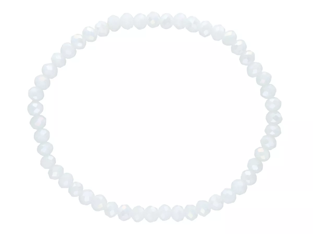 R2P43 BRANSOLETKA KRYSZTAŁKI 4 mm NA GUMCE