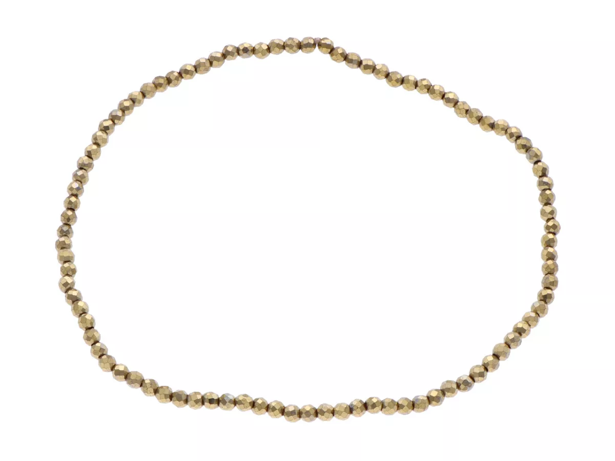 R3T71 BRANSOLETKA HEMATYT KULE FASETOWANE 2 mm