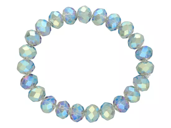 R4H22 BRANSOLETKA KRYSZTAŁKI 10 mm NA GUMCE