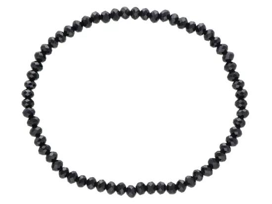 R5B42 BRANSOLETKA SPINEL OPONKI FASETOWANE 4 mm