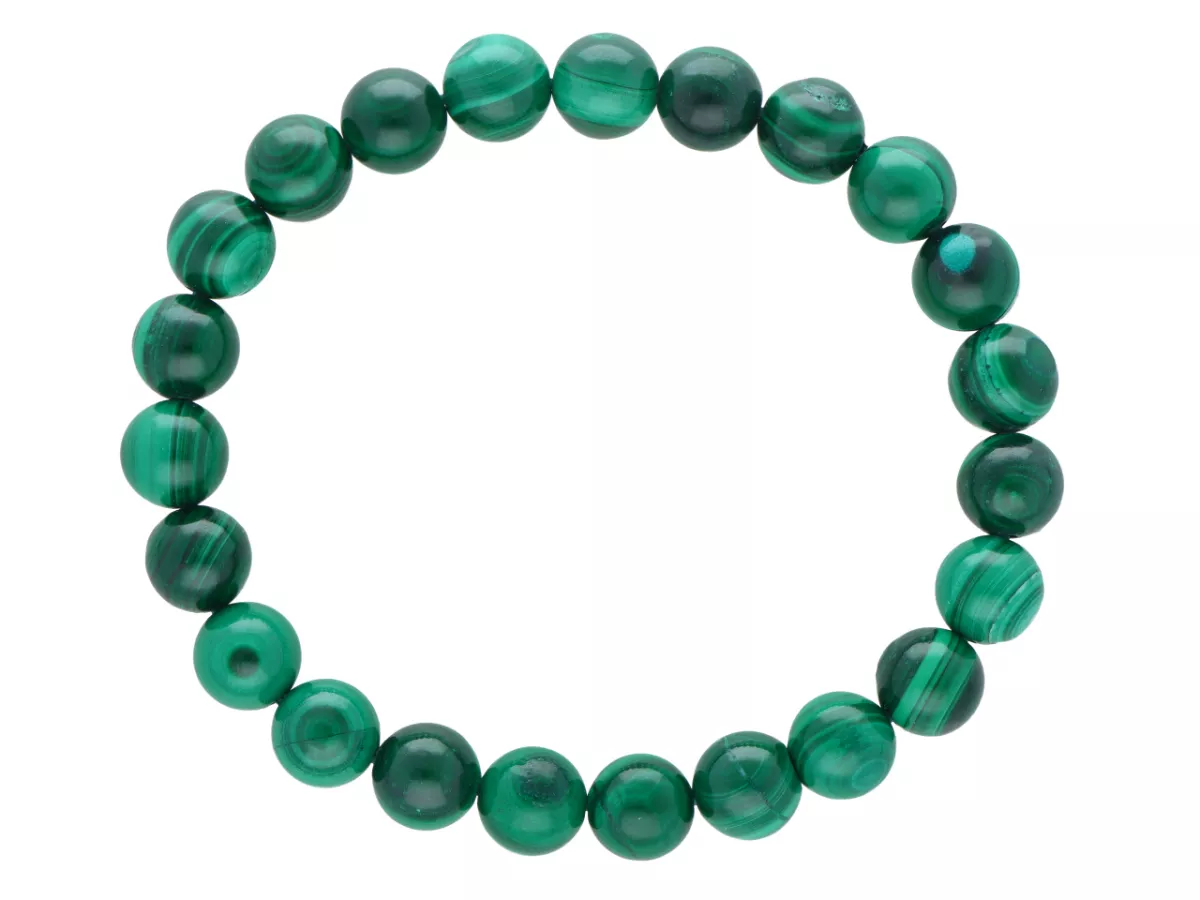 R5C00 BRANSOLETKA MALACHIT KULE 8,5 mm