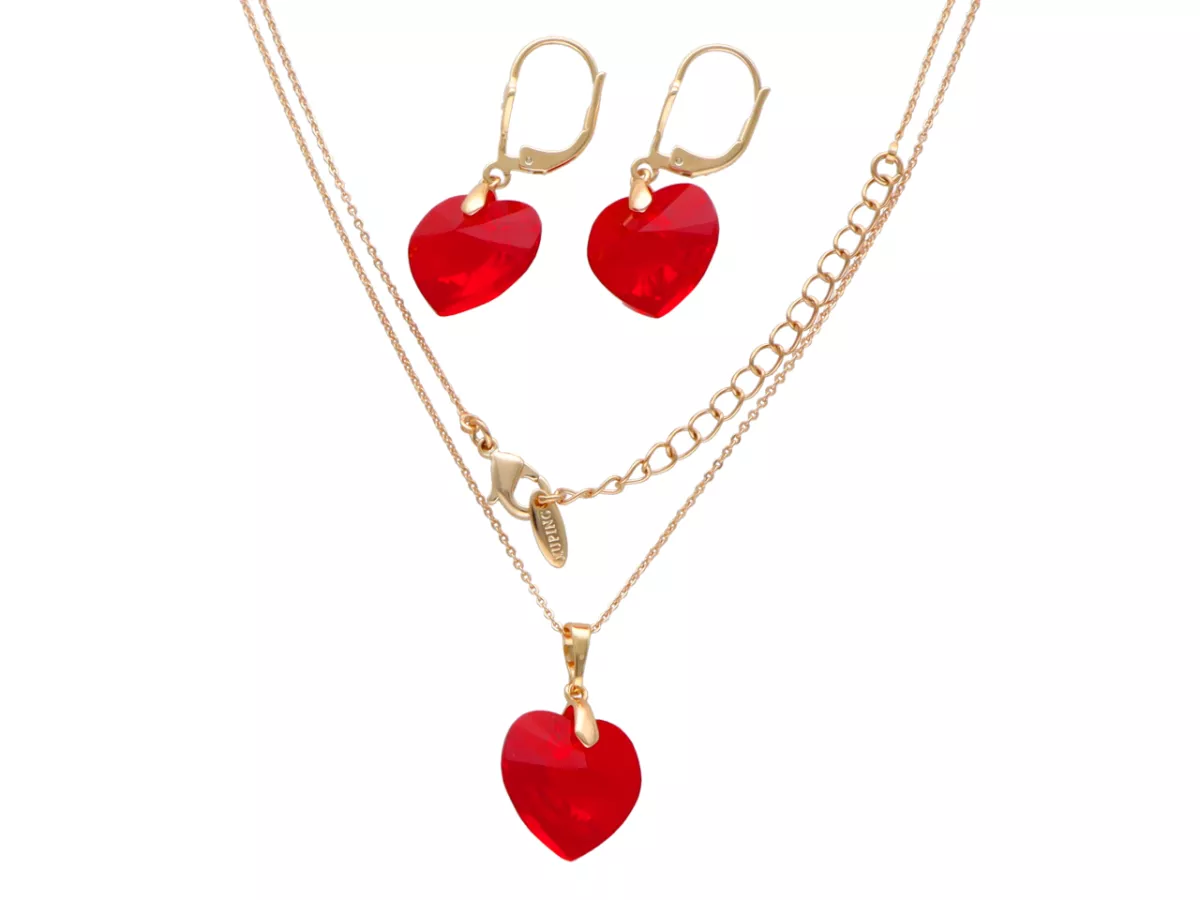 N3F72 KOMPLET BIŻUTERII XUPING - NASZYJNIK I KOLCZYKI