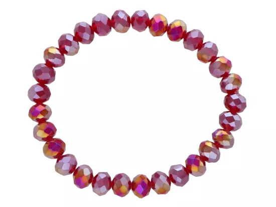 R4G55 BRANSOLETKA KRYSZTAŁKI 8 mm NA GUMCE