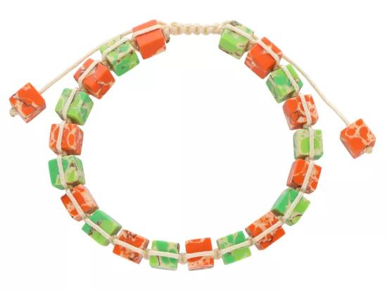 R4J48 BRANSOLETKA SHAMBALLA JASPIS CESARSKI KOSTKI