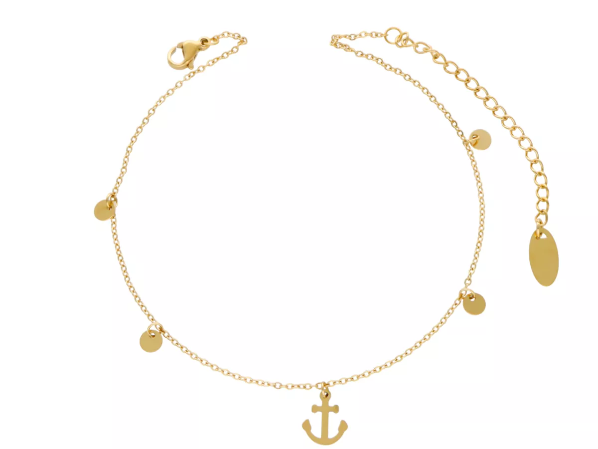 R3N15 BRANSOLETKA NA NOGĘ ZE STALI CHIRURGICZNEJ