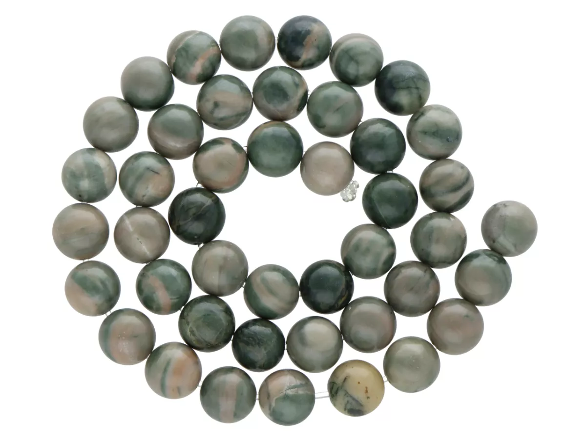 K7A20 JASPIS MORSKI KULE 8,5 mm - 1 SZNUR