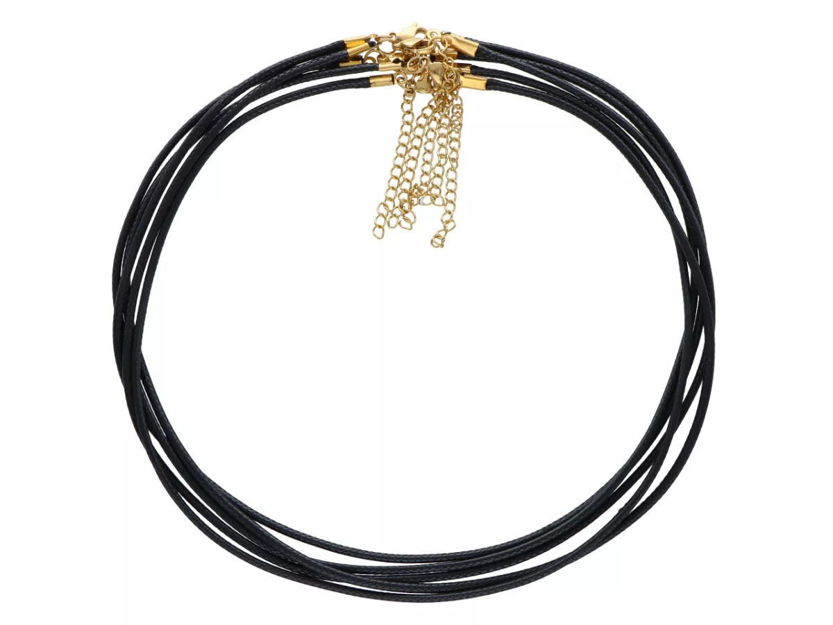 L3O77 BAZA NASZYJNIKA SZNUREK I STAL CHIRURGICZNA 55+5cm - 5 SZTUK