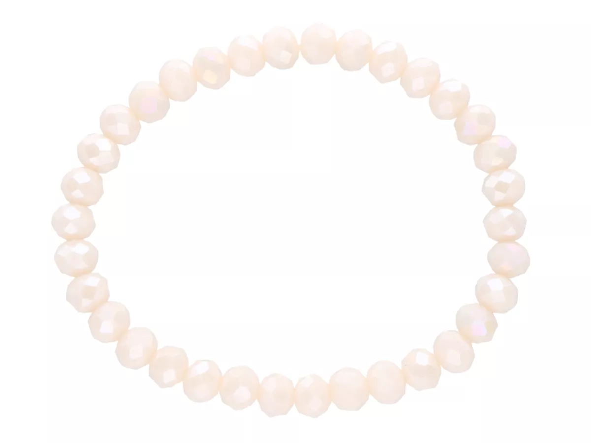 R4D10 BRANSOLETKA KRYSZTAŁKI 6 mm NA GUMCE