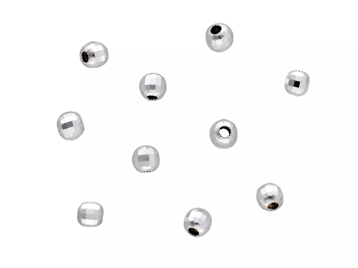 P3K01 KULKI OZDOBNE DISCO 3 mm SREBRO 925 - 10 SZTUK