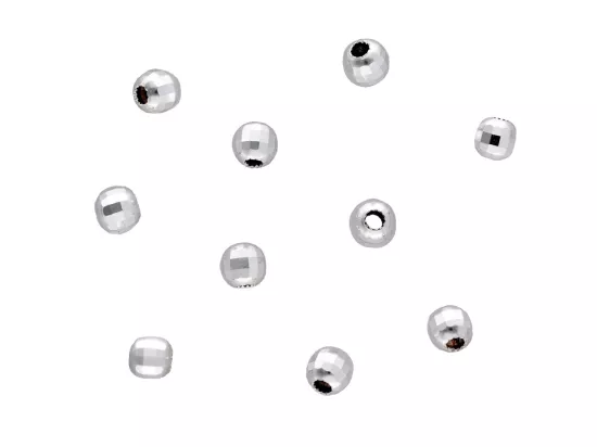 P3K01 KULKI OZDOBNE DISCO 3 mm SREBRO 925 - 10 SZTUK