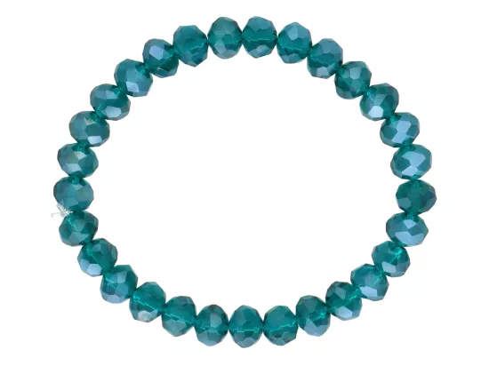 R4G45 BRANSOLETKA KRYSZTAŁKI 8 mm NA GUMCE