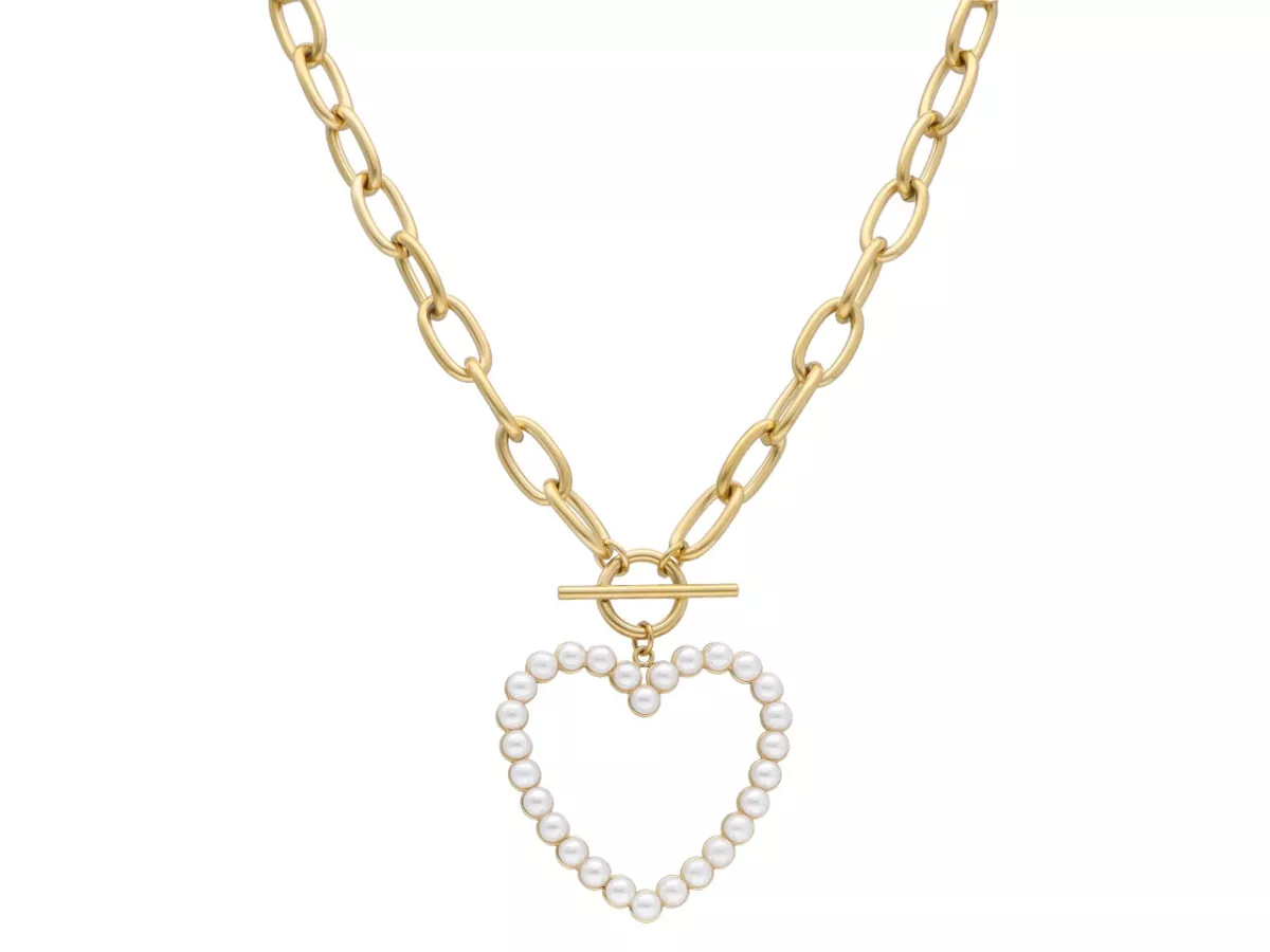 N3O67 NASZYJNIK PERŁA SZKLANA I STAL CHIRURGICZNA